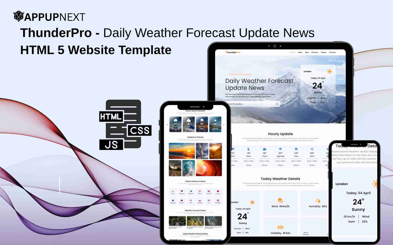 ThunderPro - Daily Weather Forecast Update News - HTML 5 Website Template