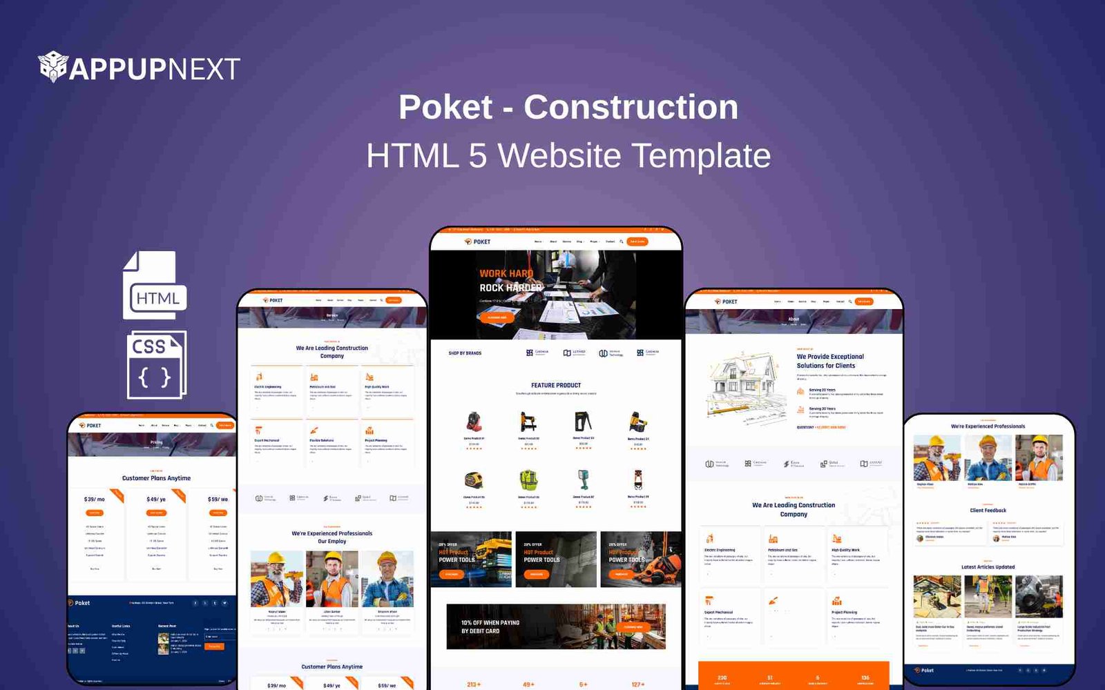 Poket - Construction - HTML 5 Website Template - v3