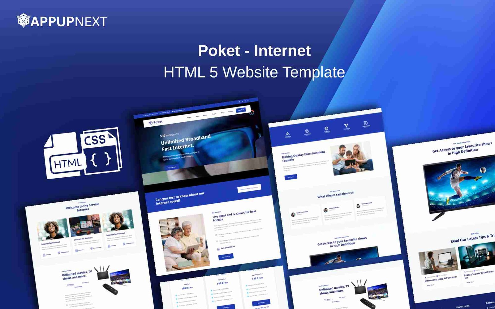 Poket - Internet - HTML 5 Website Template - v2