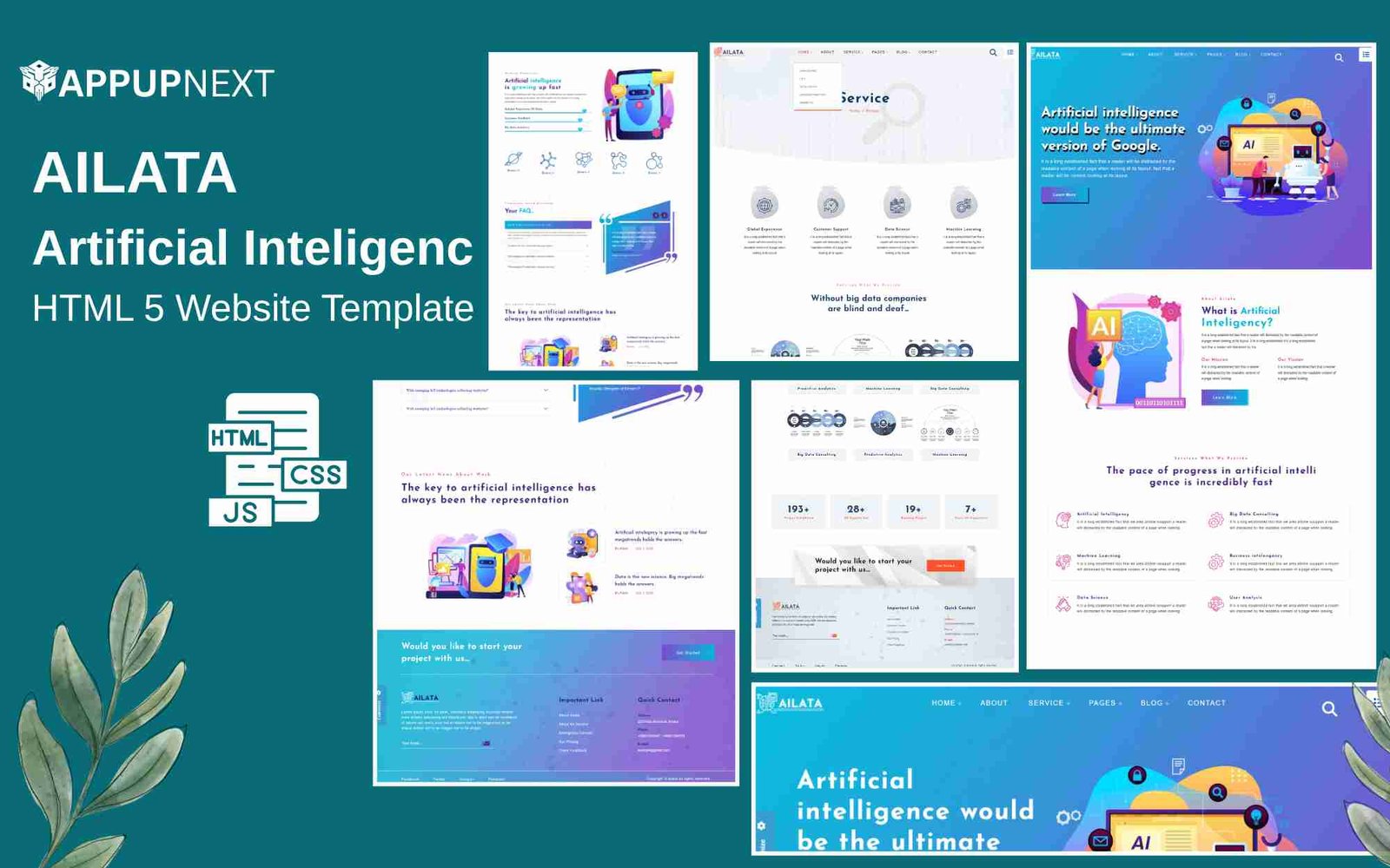Ailata - Data Science Analytics - HTML 5 Website Template - v3