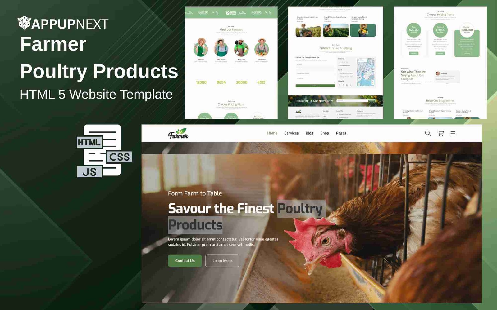 Farmer - Dairy Farm - HTML 5 Website Template - v2