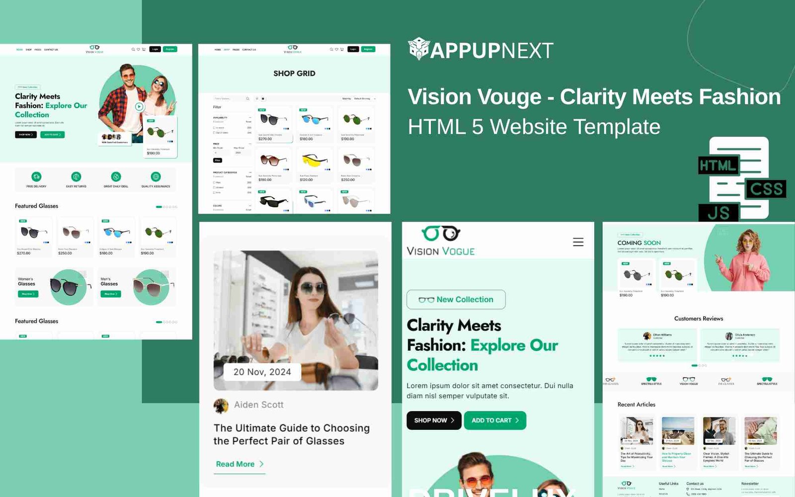Vision Vouge - Clarity Meets Fashion - HTML 5 Website Template - v1