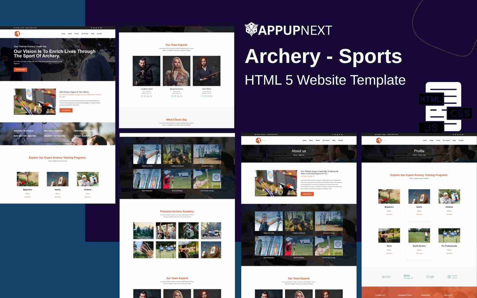 Archery - Sports - HTML 5 Website Template