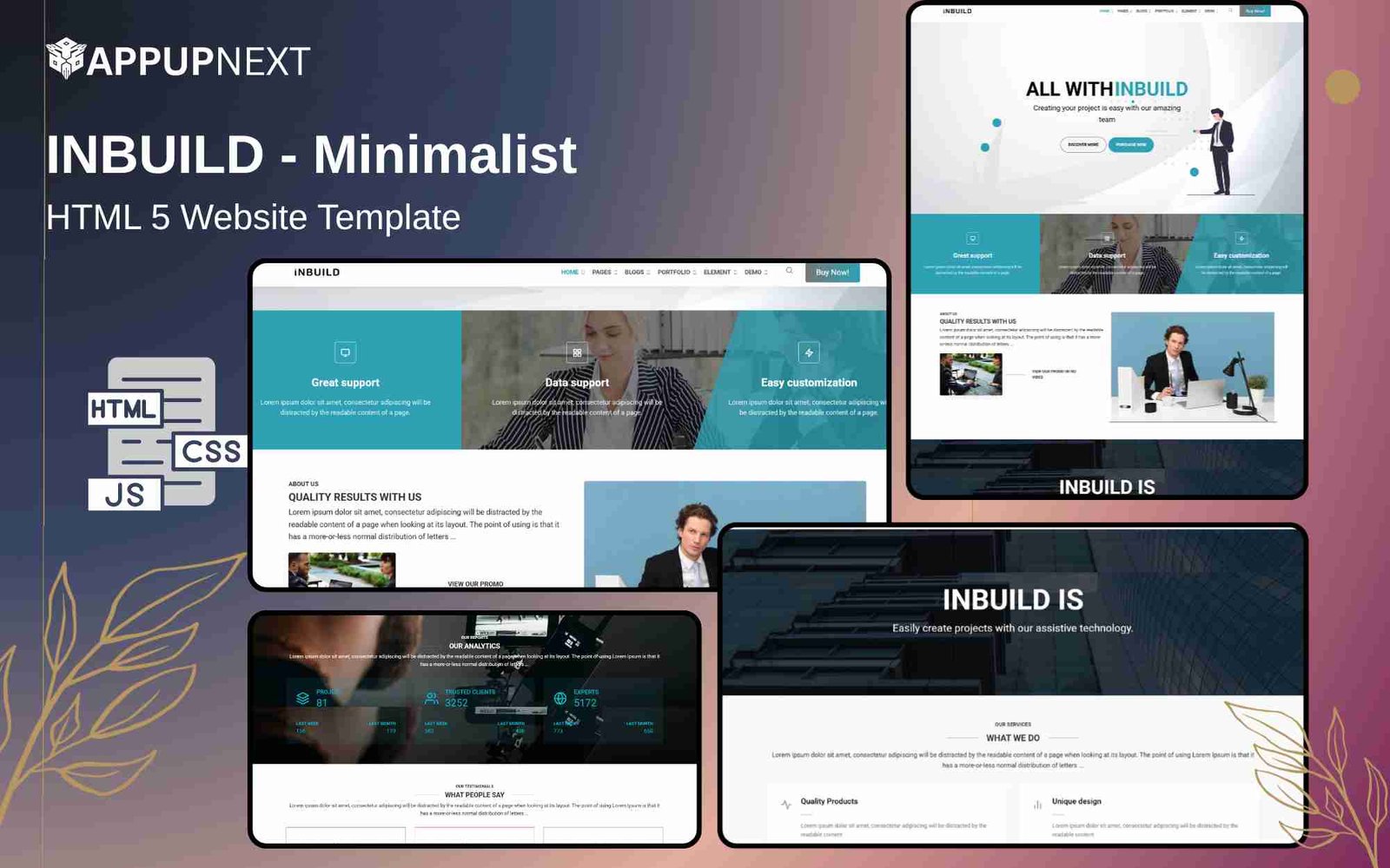 INBUILD - Minimalist - HTML 5 Website Template - v8