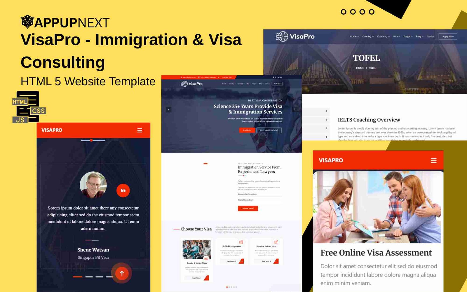 VisaPro - Immigration & Visa Consulting - HTML 5 Website Template - v4