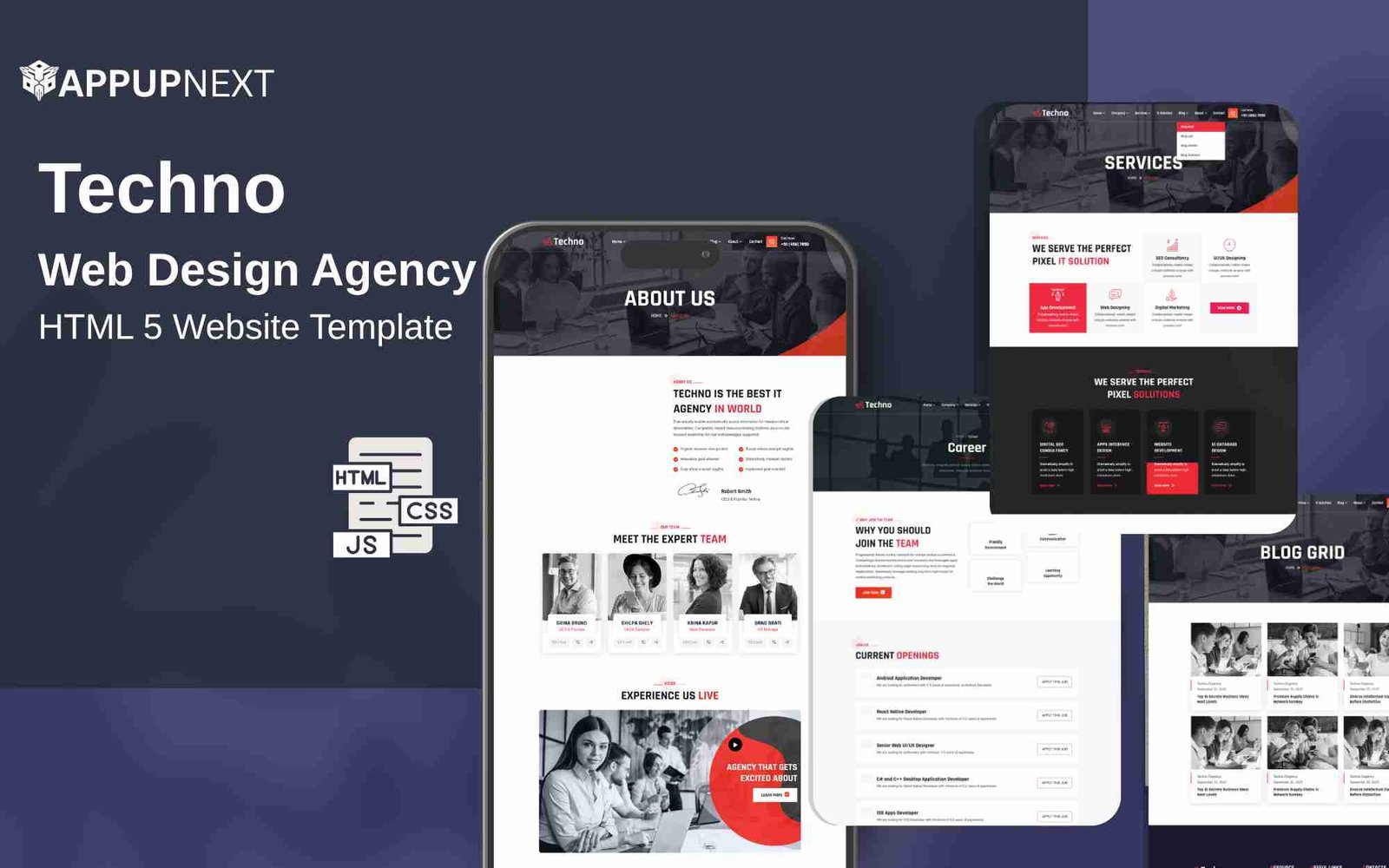 Techno  - Web Design Agency - HTML 5 Website Template - v5