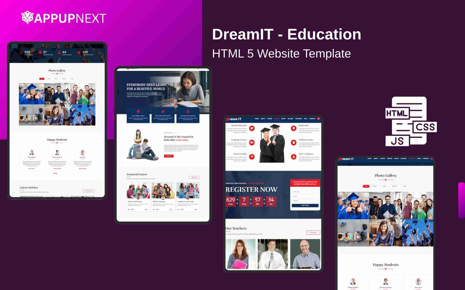 DreamIT - Education - HTML 5 Website Template