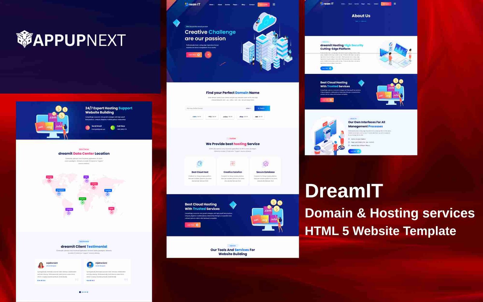 DreamIT  - Domain & Hosting services - HTML 5 Website Template - v1