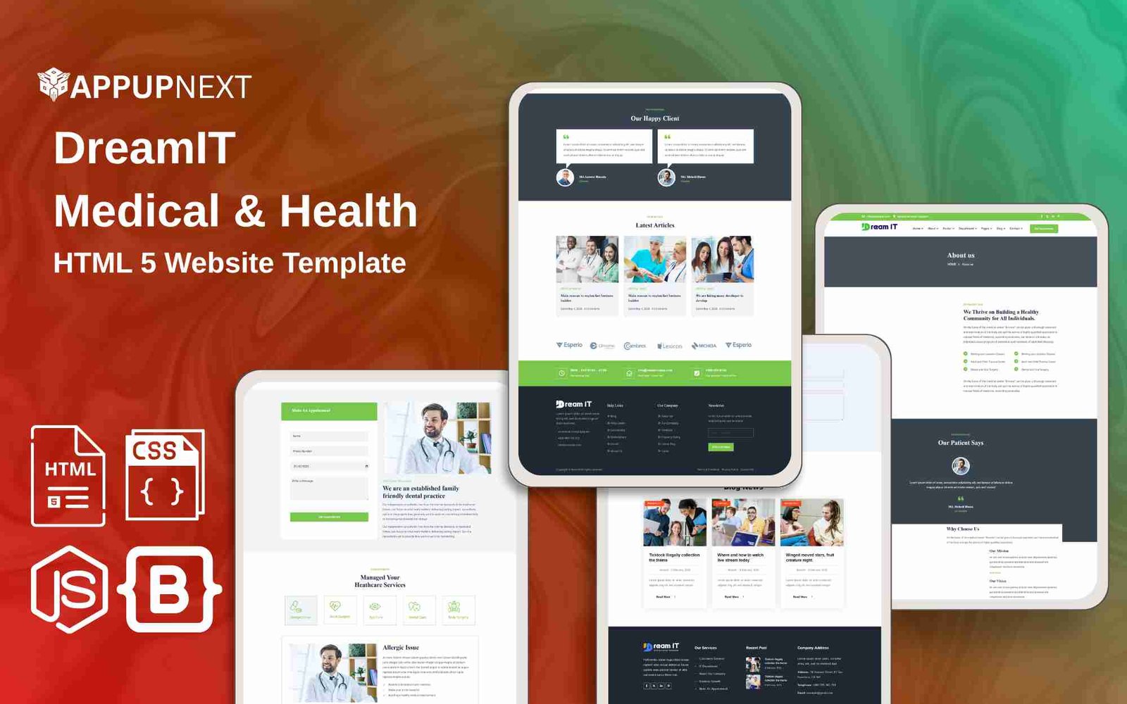 DreamIT  - Medical & Health - HTML 5 Website Template - v5