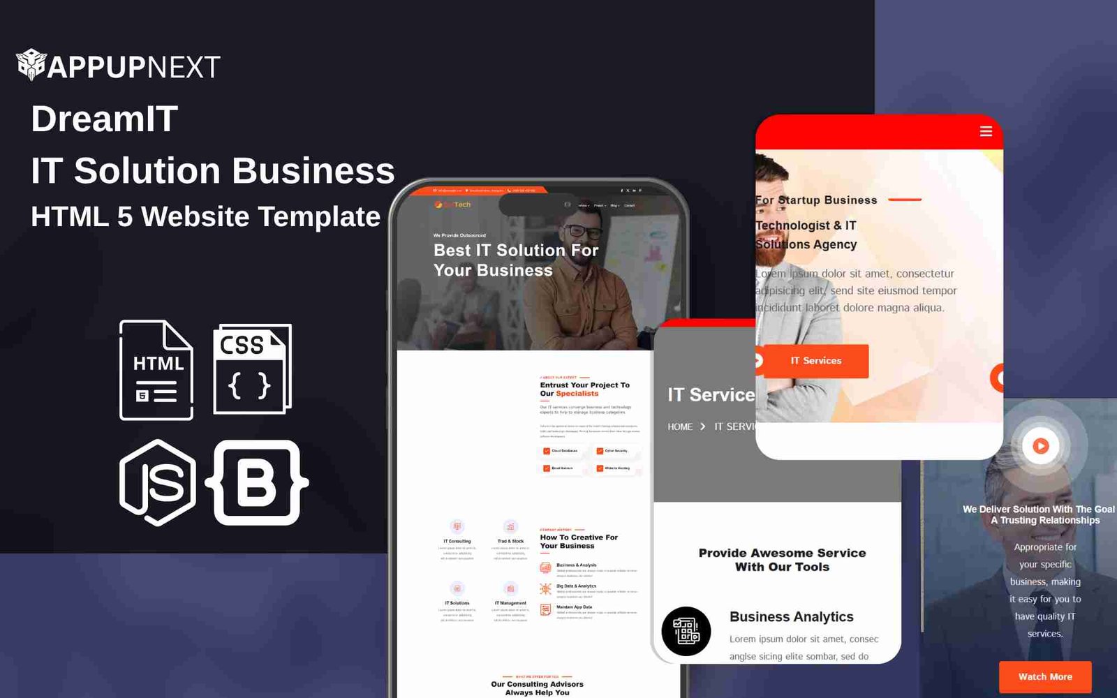 DreamIT - IT Solution Business softech- HTML 5 Website Template - v3