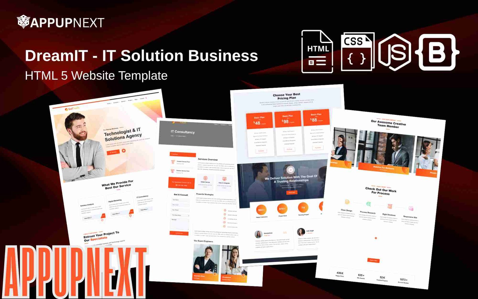 DreamIT - IT Solution Business softech- HTML 5 Website Template - v4