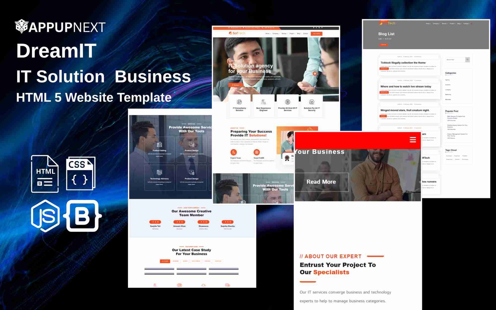 DreamIT - IT Solution Business softech- HTML 5 Website Template - v9