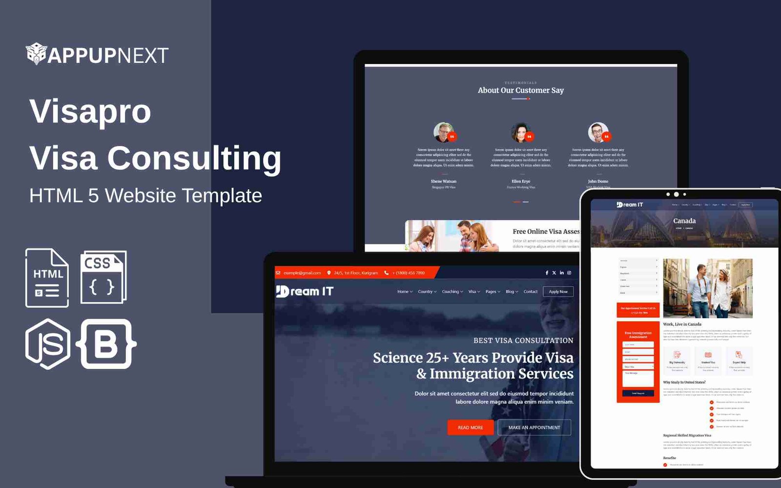 Visapro - Visa Consulting - HTML 5 Website Template - v2