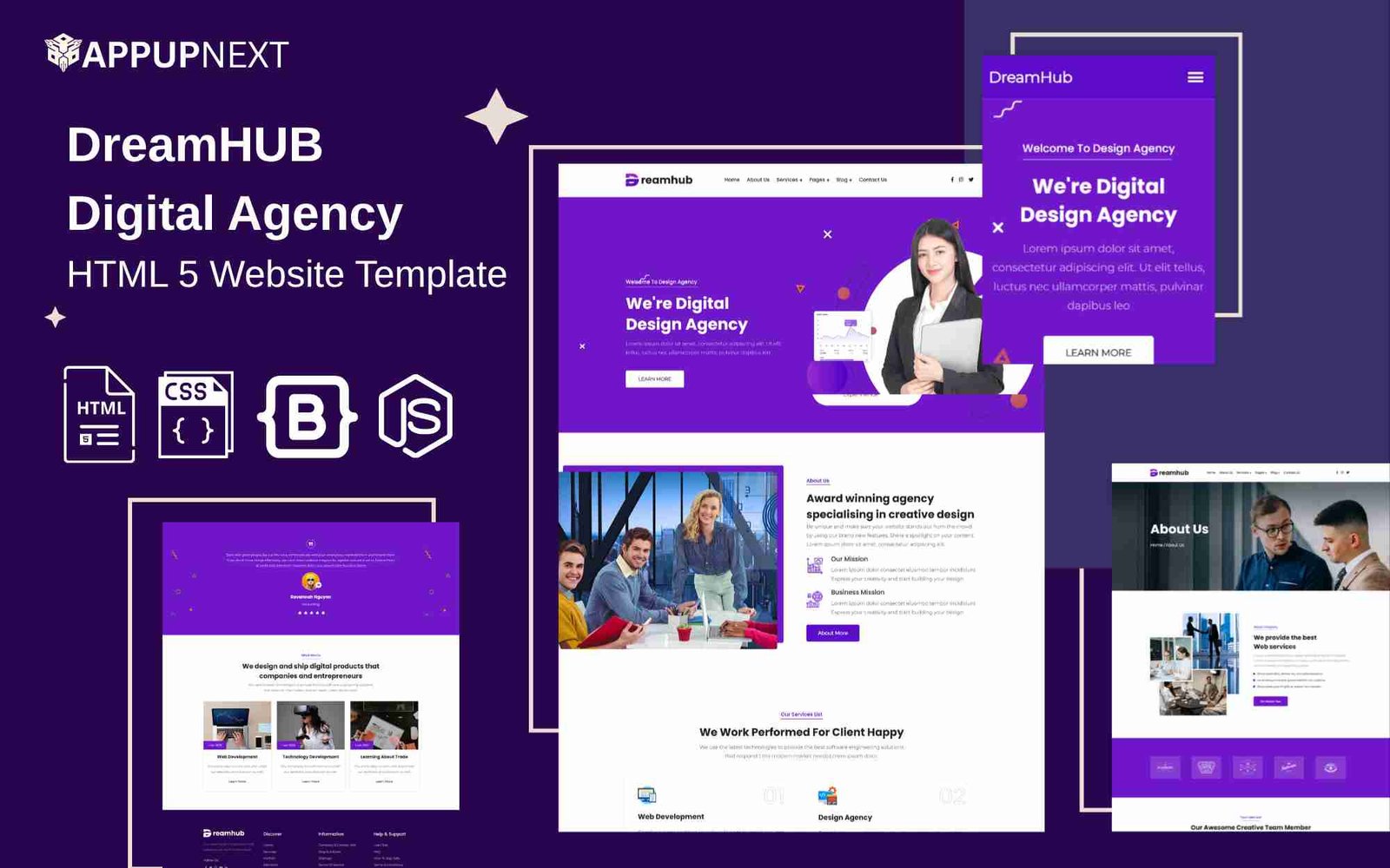 DreamHUB - Digital Agency design-agency - HTML 5 Website Template