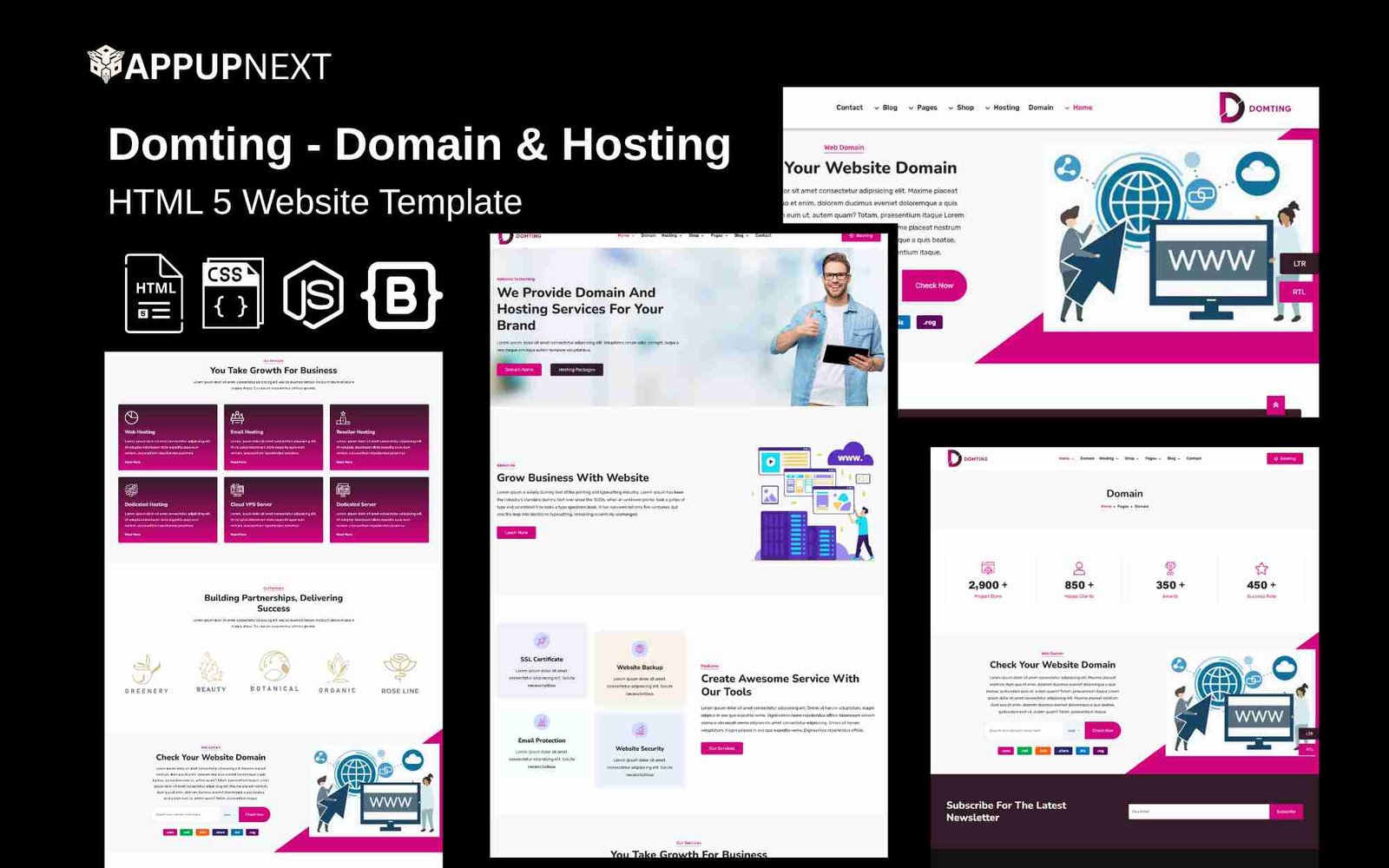 Domting - Domain & Hosting - HTML 5 Website Template - v1