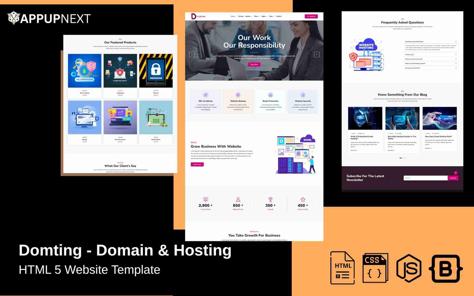 Domting - Domain & Hosting - HTML 5 Website Template - v2