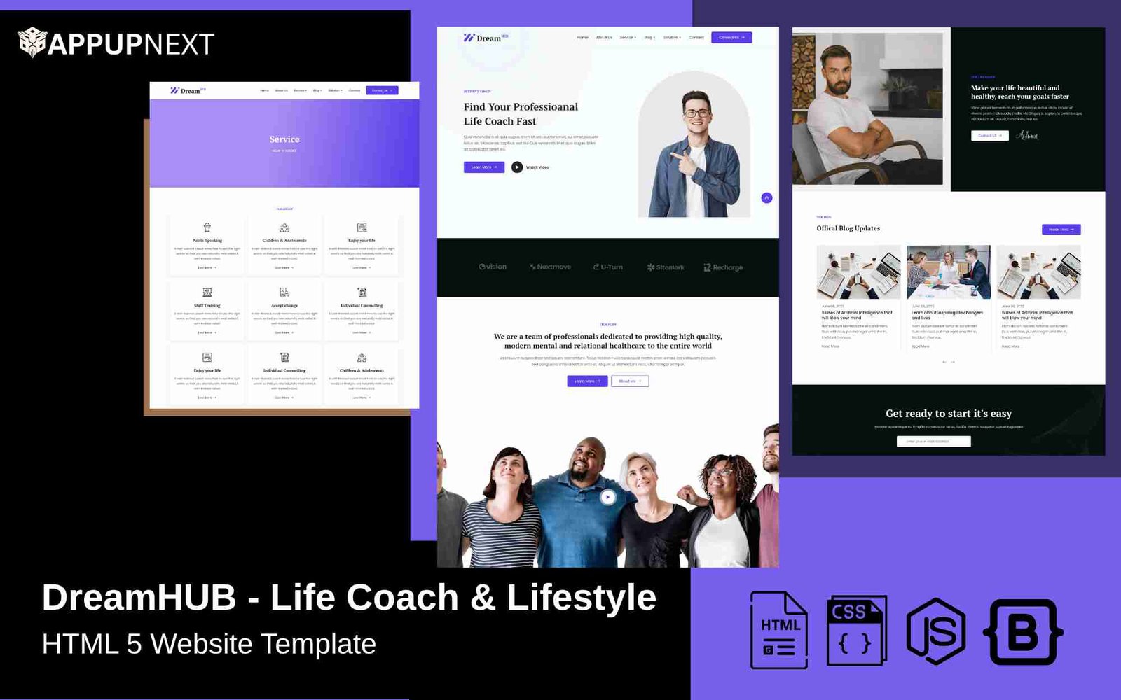 DreamHUB - Life Coach & Lifestyle  - HTML 5 Website Template