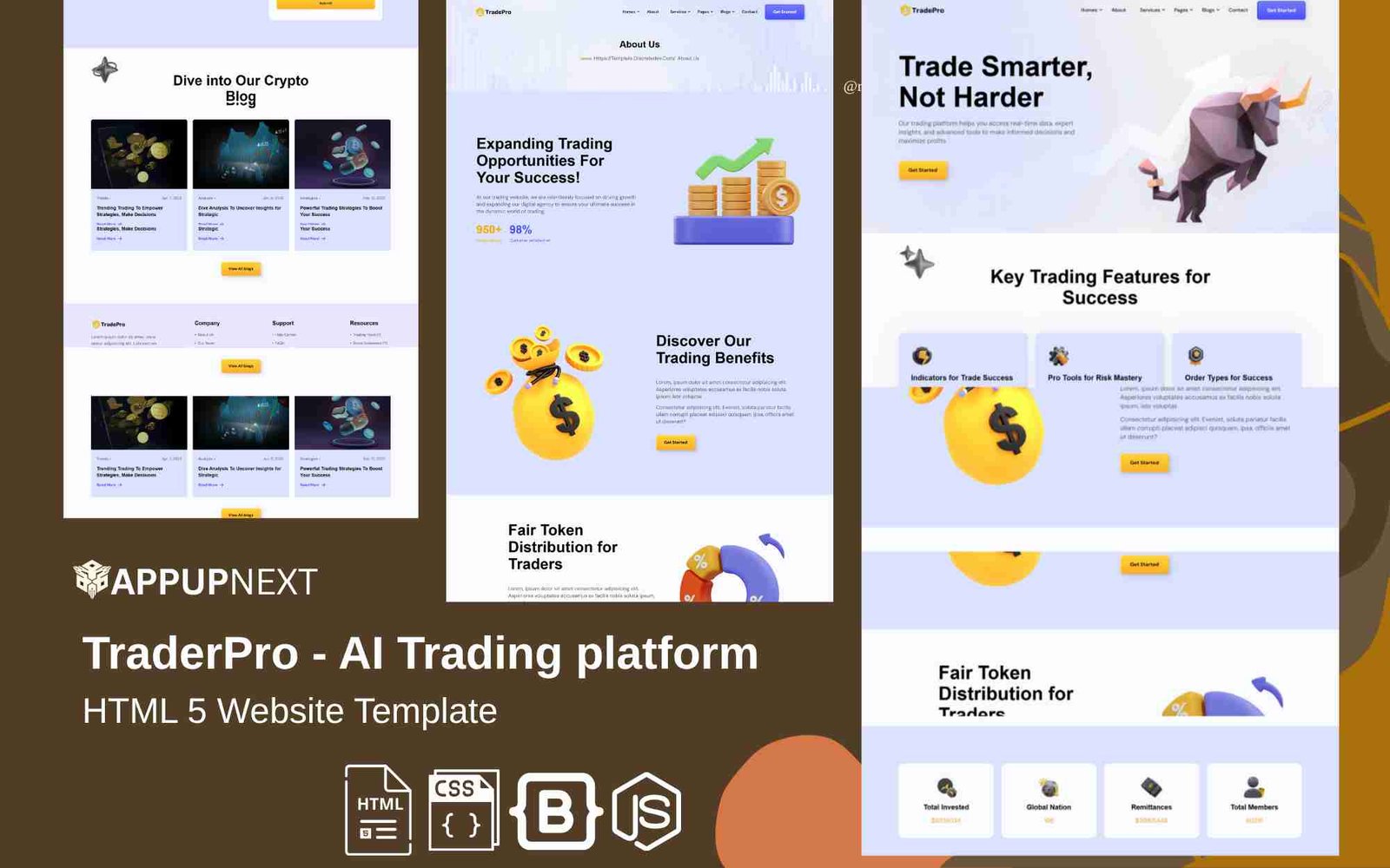 TraderPro light- AI Trading platform - HTML 5 Website Template - light v1