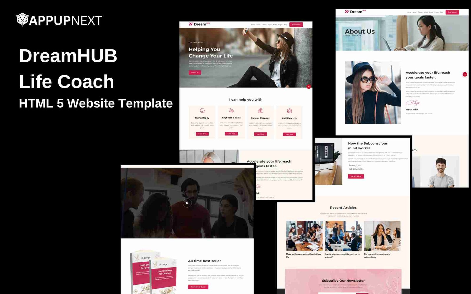DreamHUB - Life Coach - HTML 5 Website Templatey)