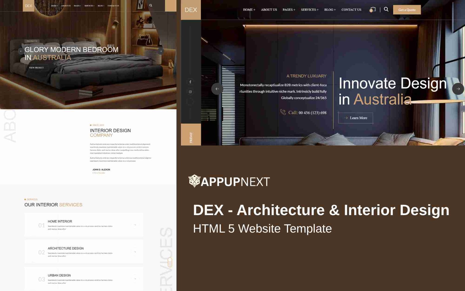 DEX - Architecture & Interior Design - HTML 5 Website Template - v4