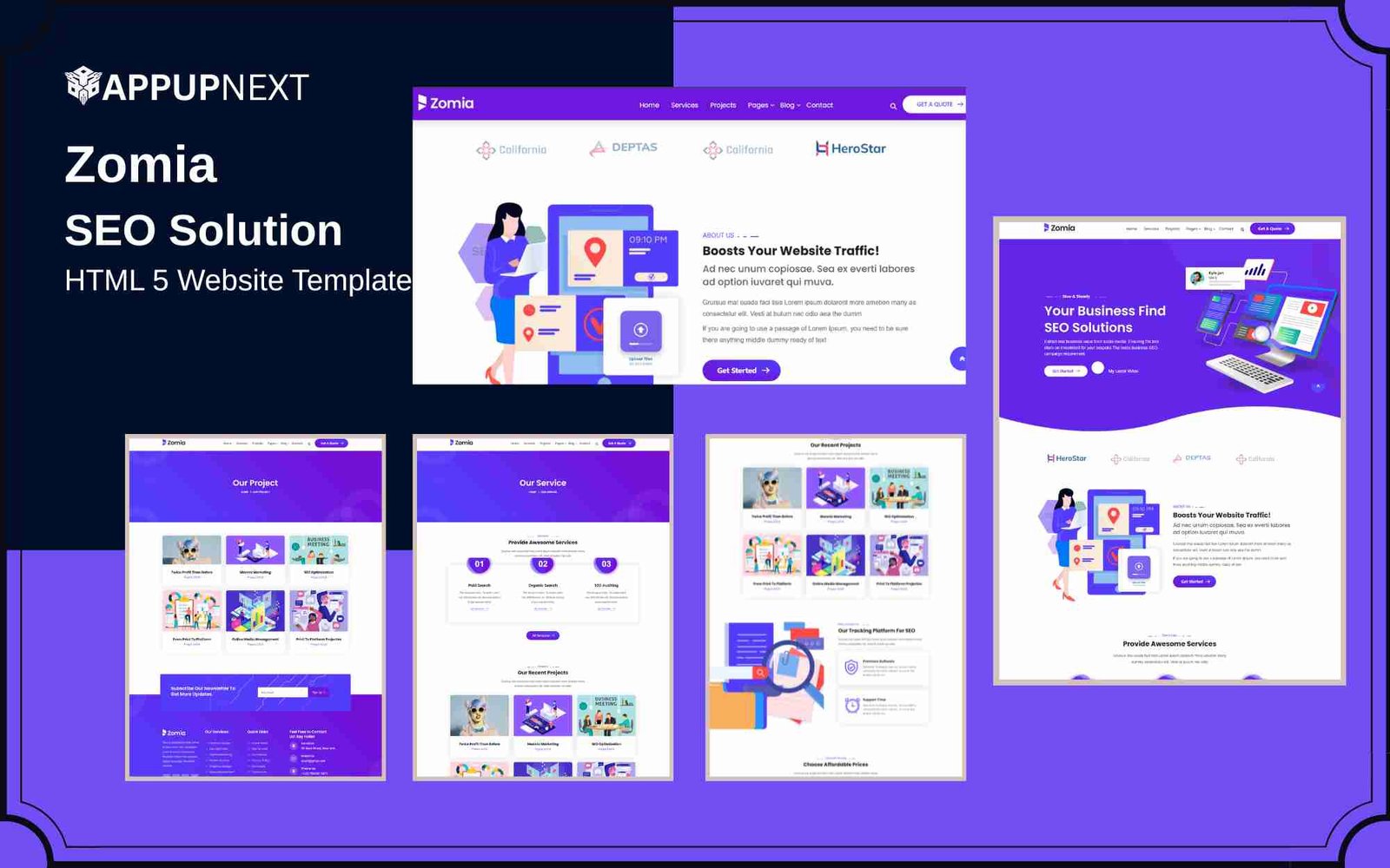 Zomia - SEO Solution - HTML 5 Website Template