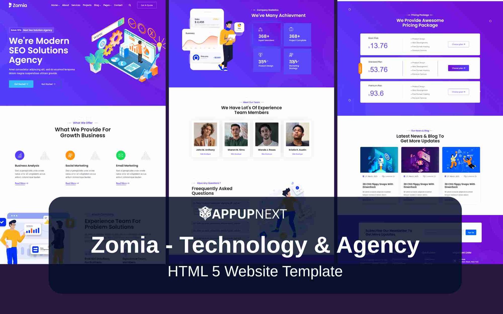 Zomia - Technology & Agency - HTML 5 Website Template