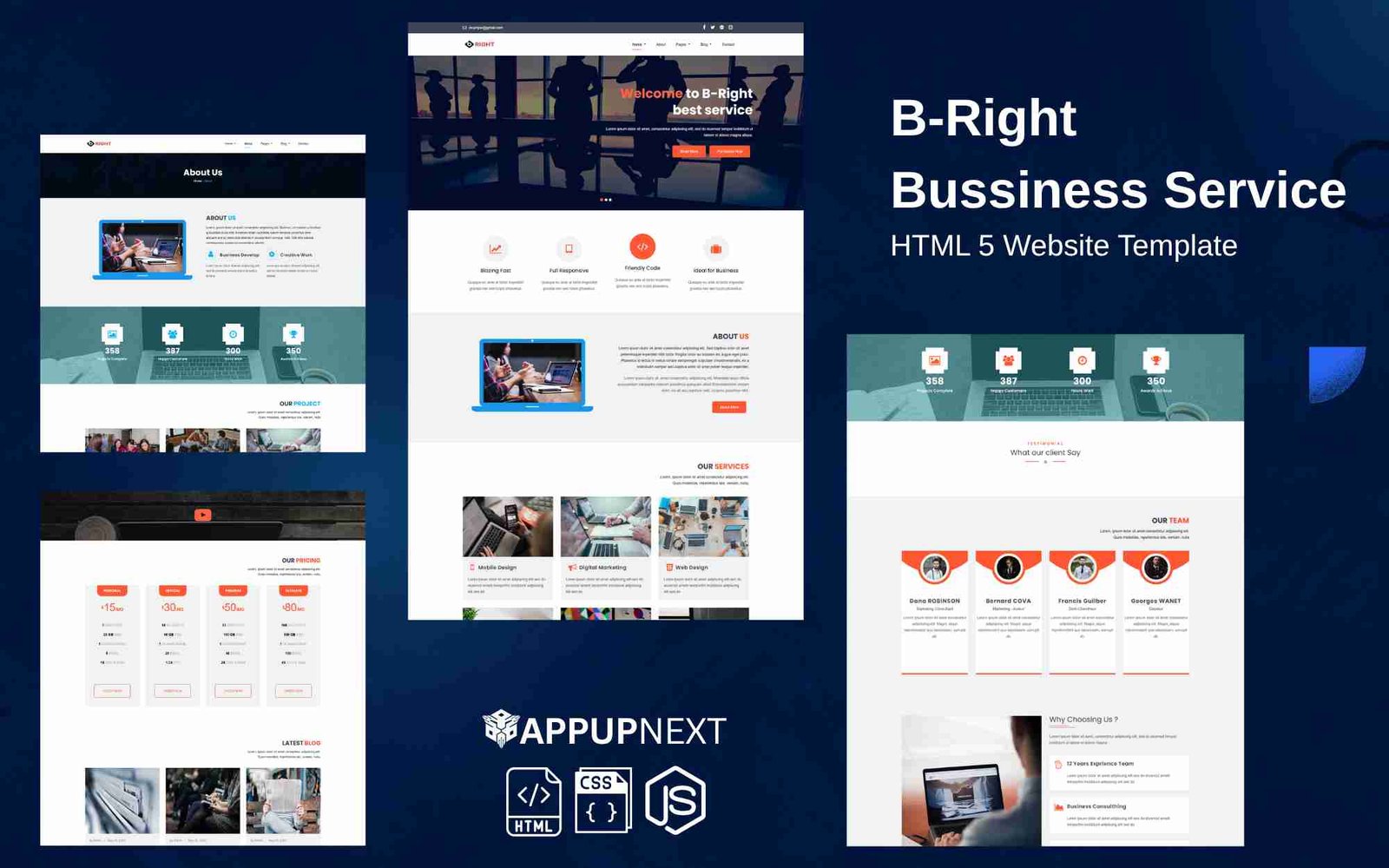 B-Right - Bussiness Service - HTML 5 Website Template - v2