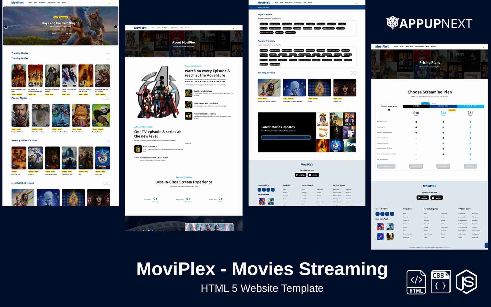 MoviPlex - Movies Streaming - HTML 5 Website Template - v1