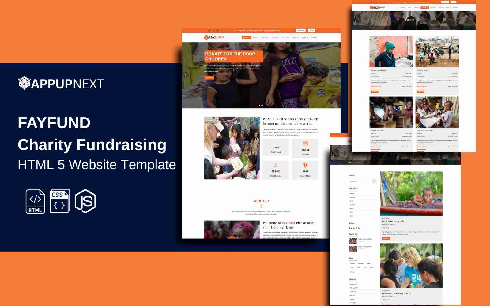 FAYFUND - Charity Fundraising - HTML 5 Website Template - v2