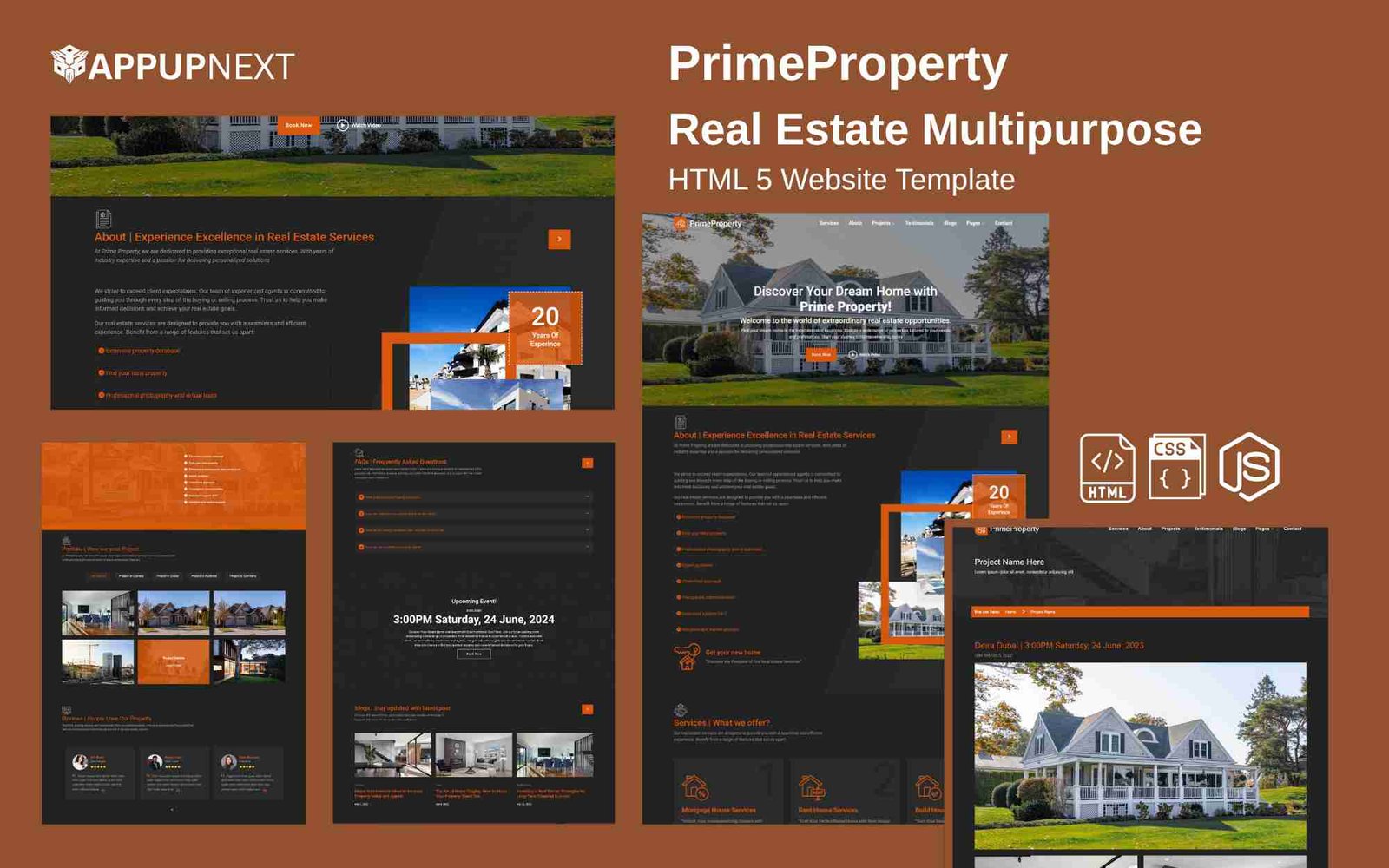 PrimeProperty  - Real Estate Multipurpose - HTML 5 Website Template
