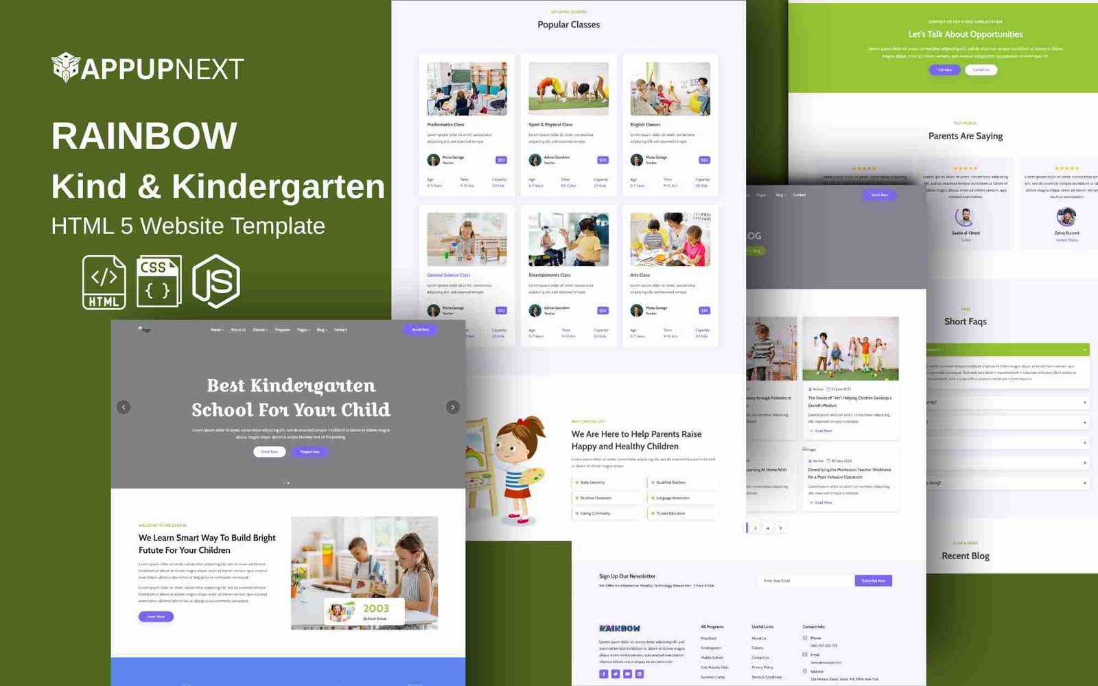 RAINBOW - Kind & Kindergarten  - HTML 5 Website Template - v2