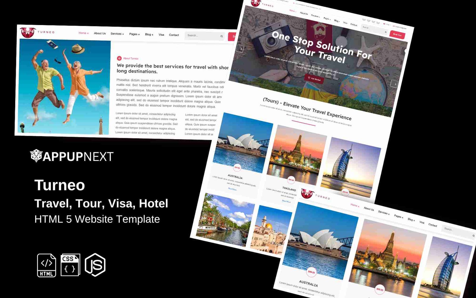 Turneo - Travel, Tour, Visa, Hotel - HTML 5 Website Template - v1