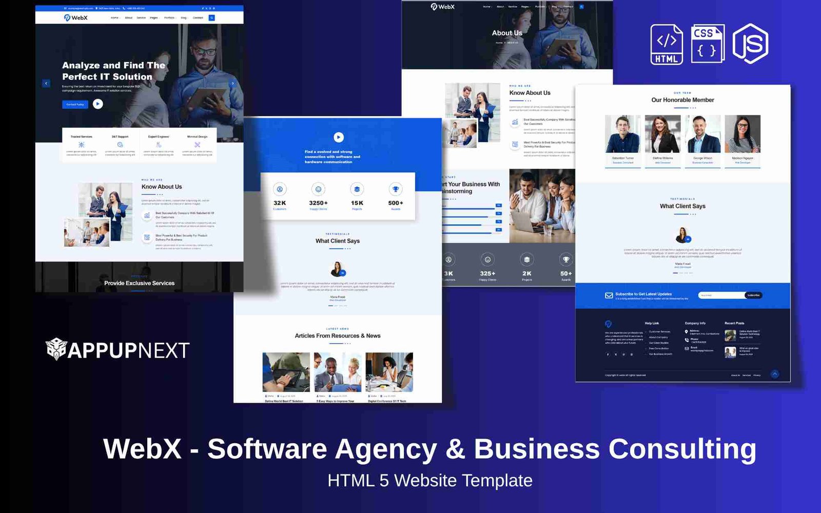 WebX - Software Agency & Business Consulting - HTML 5 Website Template