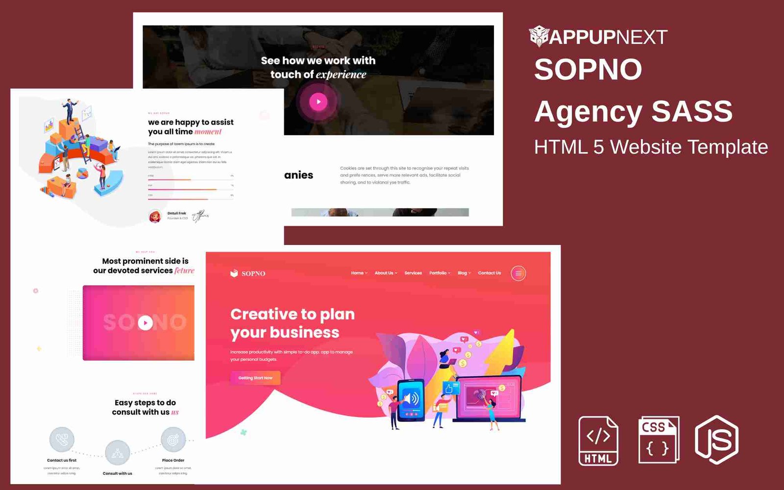 SOPNO  - Agency SASS - HTML 5 Website Template - v1