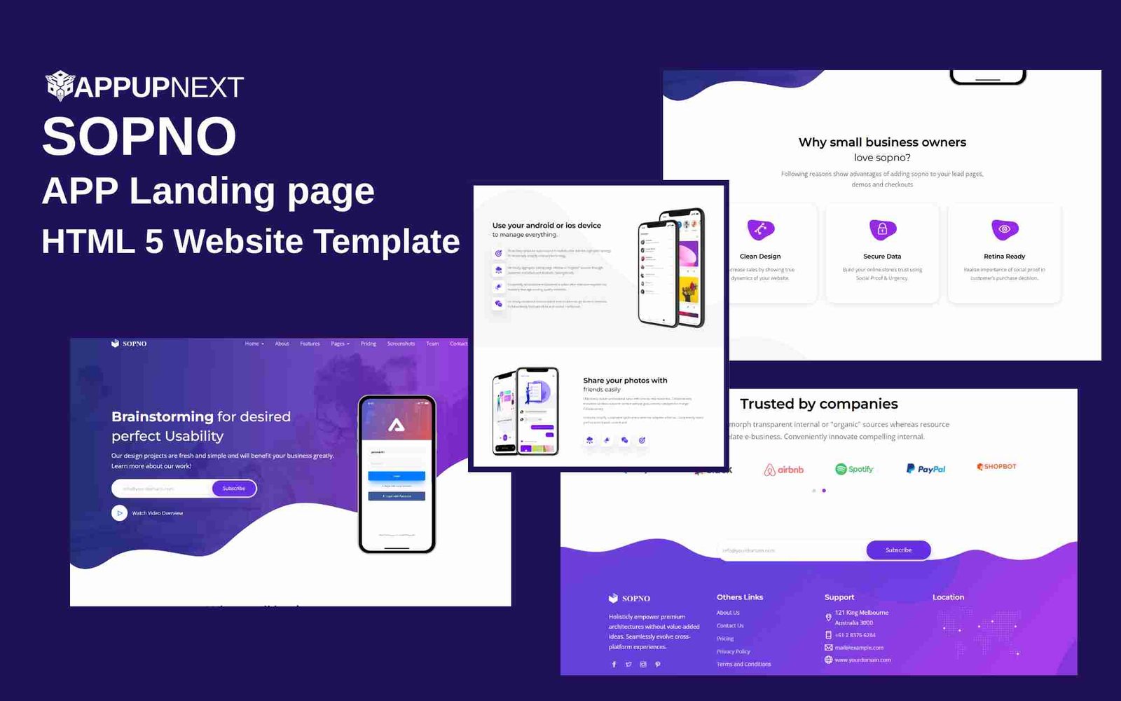 SOPNO - APP Landing page  - HTML 5 Website Template - v1