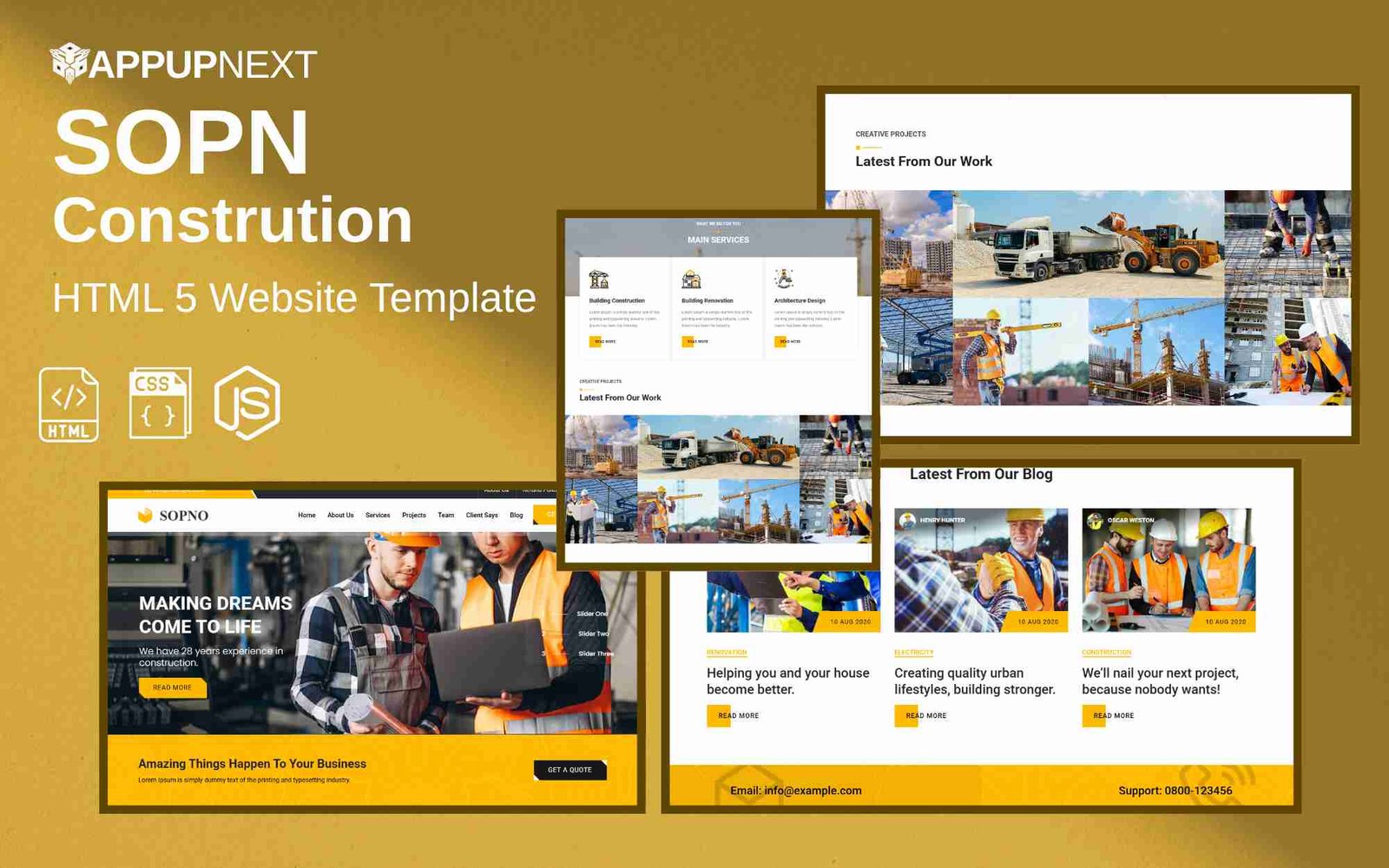 SOPNO - Constrution - HTML 5 Website Template