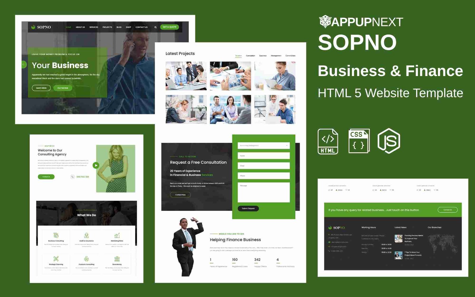 SOPNO - Business & Finance - HTML 5 Website Template - v1