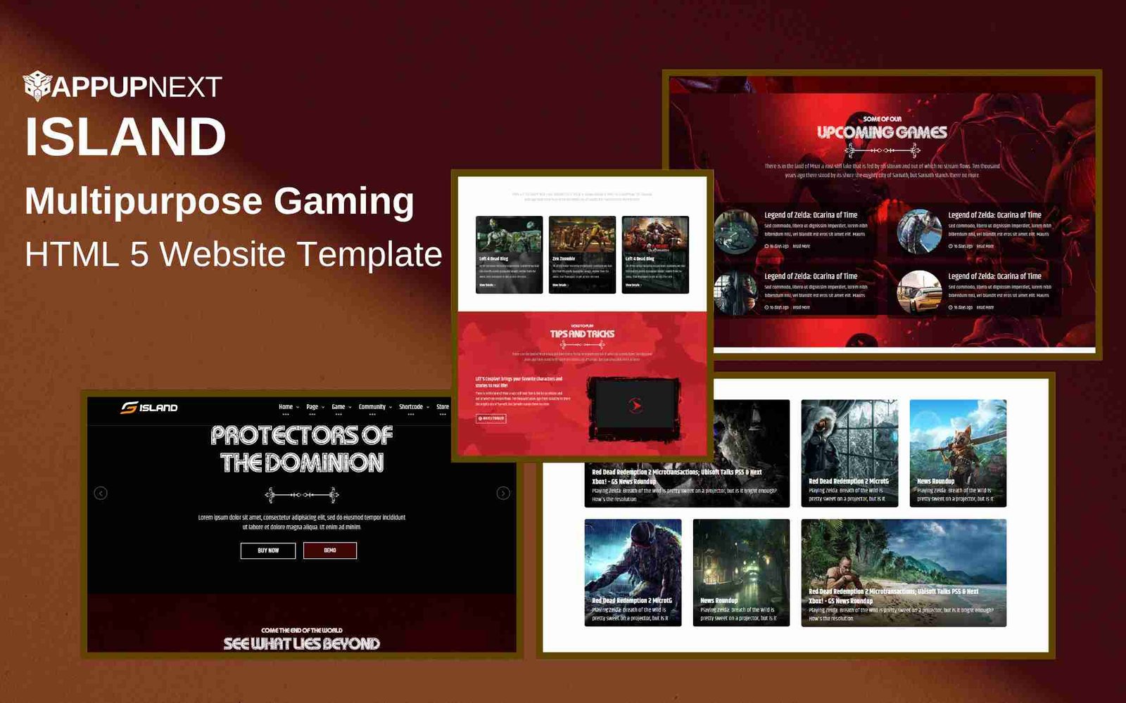ISLAND - Multipurpose Gaming - HTML 5 Website Template - v2