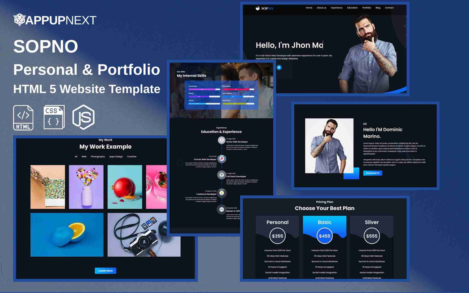 SOPNO  - Personal & Portfolio  - HTML 5 Website Template