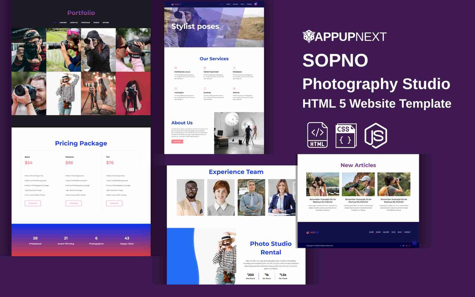SOPNO  - Photography Studio  - HTML 5 Website Template - v2