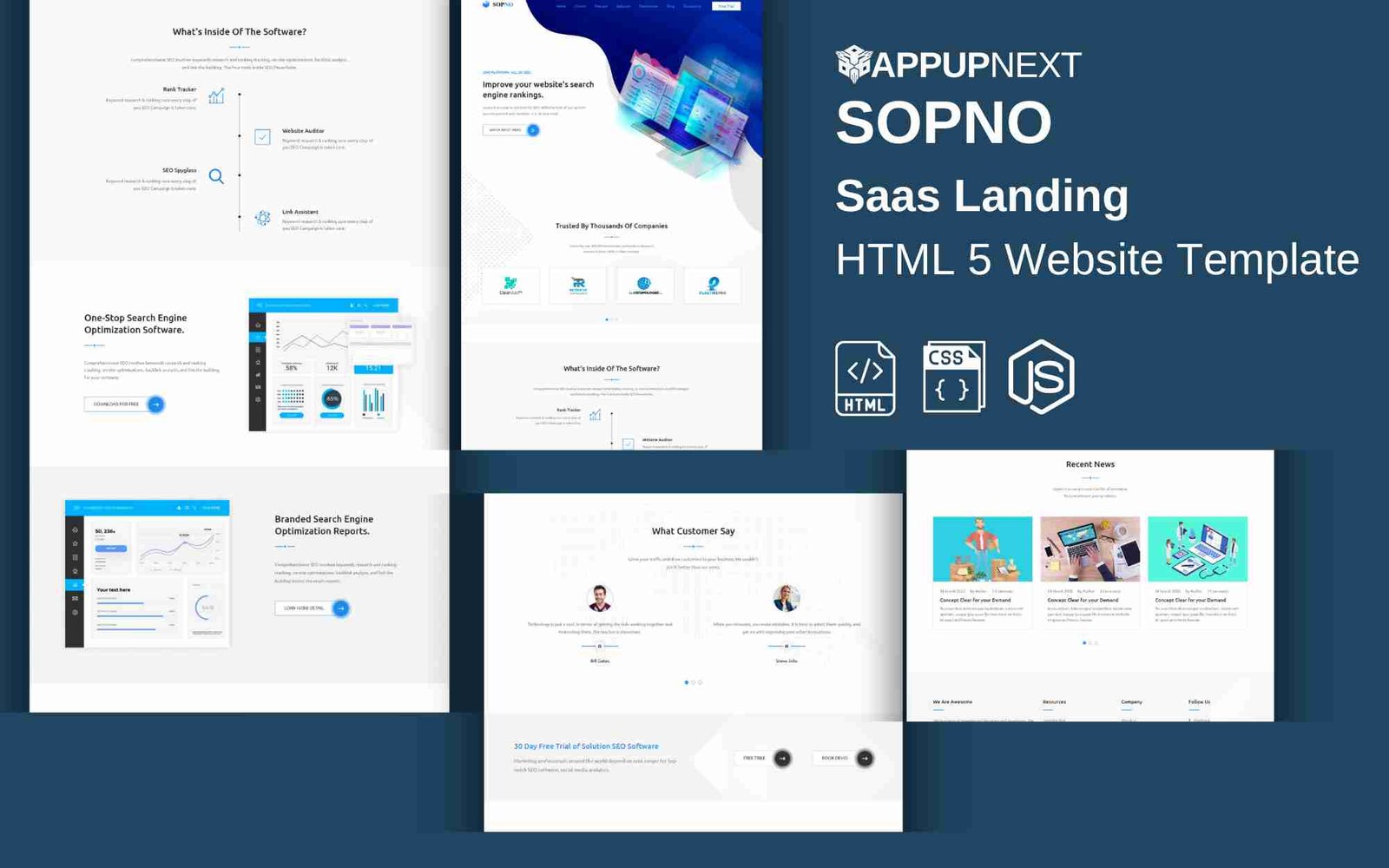 SOPNO  - Saas Landing   - HTML 5 Website Template - v2
