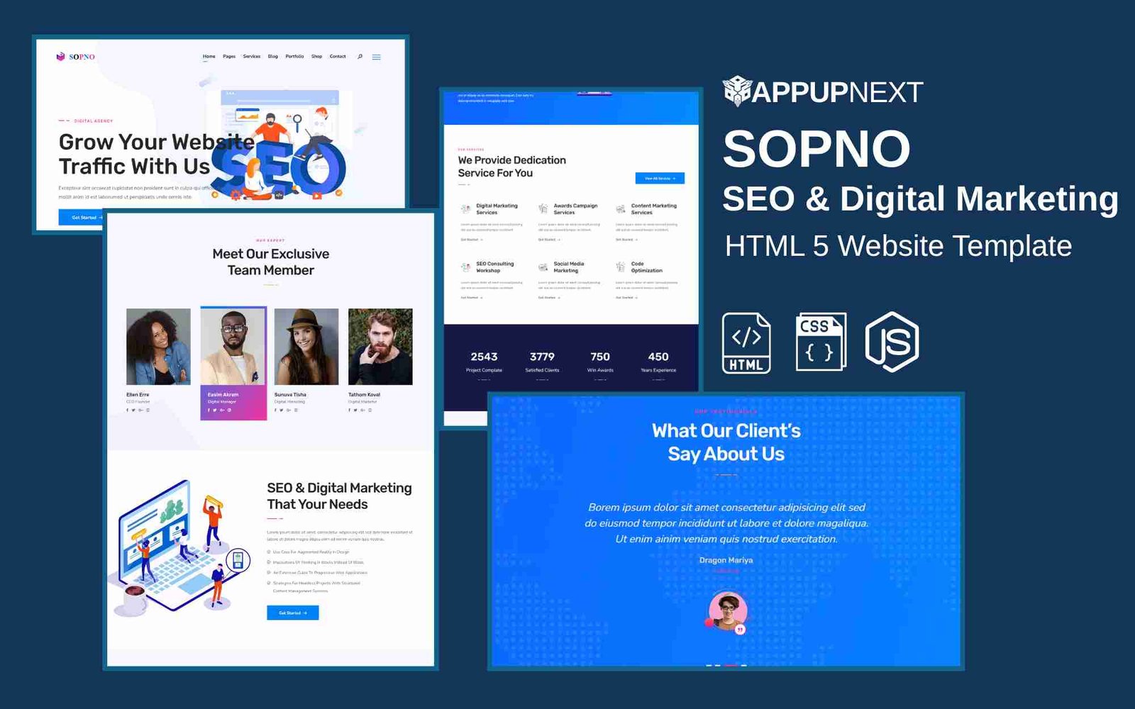 SOPNO - SEO & Digital Marketing - HTML 5 Website Template