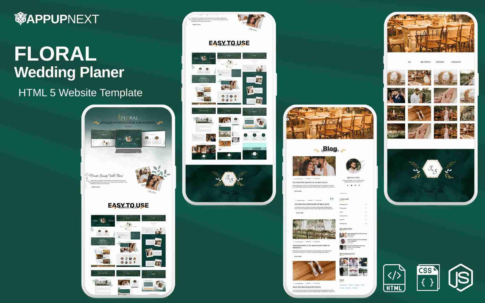 FLORAL - Wedding Planer- HTML 5 Website Template - v1