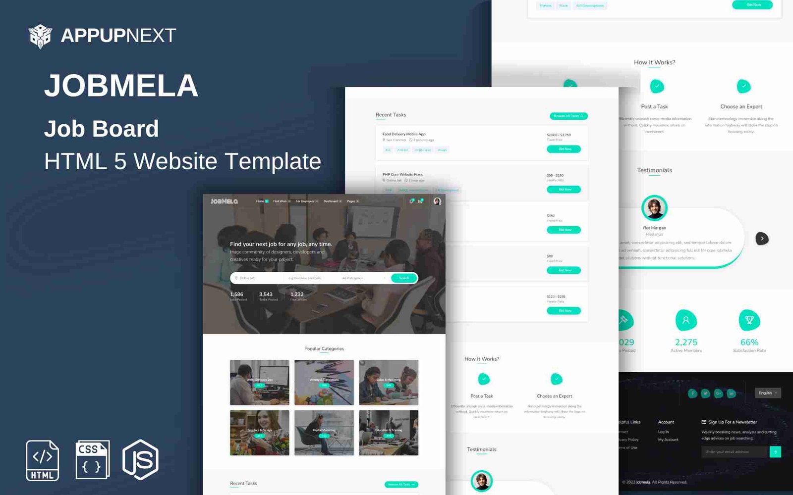 JOBMELA - Job Board - HTML 5 Website Template - v2