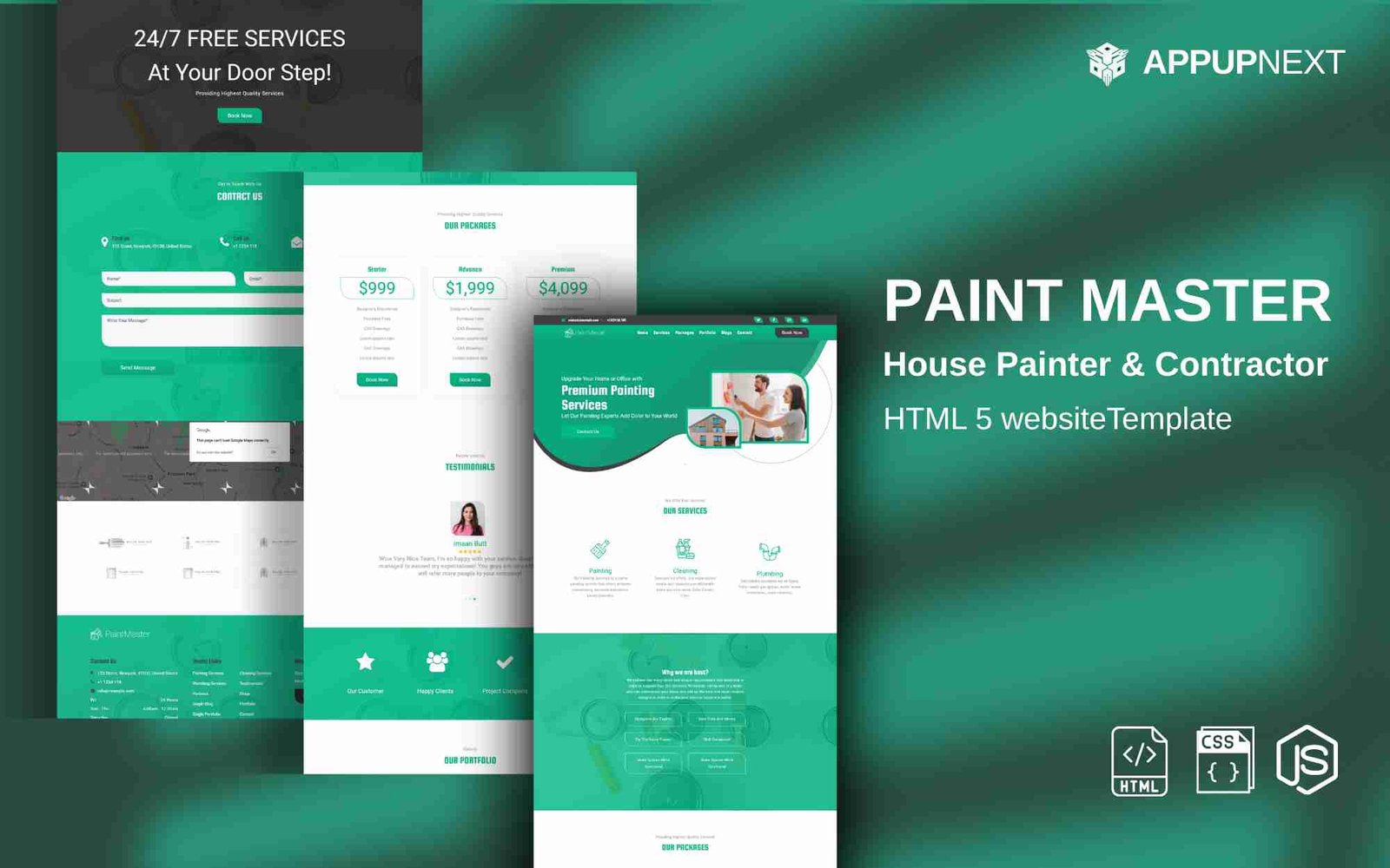 PAINT MASTER - House Painter & Contractor - HTML 5 Website Template