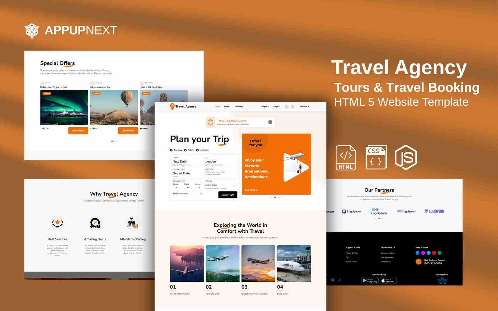 Travel Agency - Tours & Travel Booking - HTML 5 Website Template