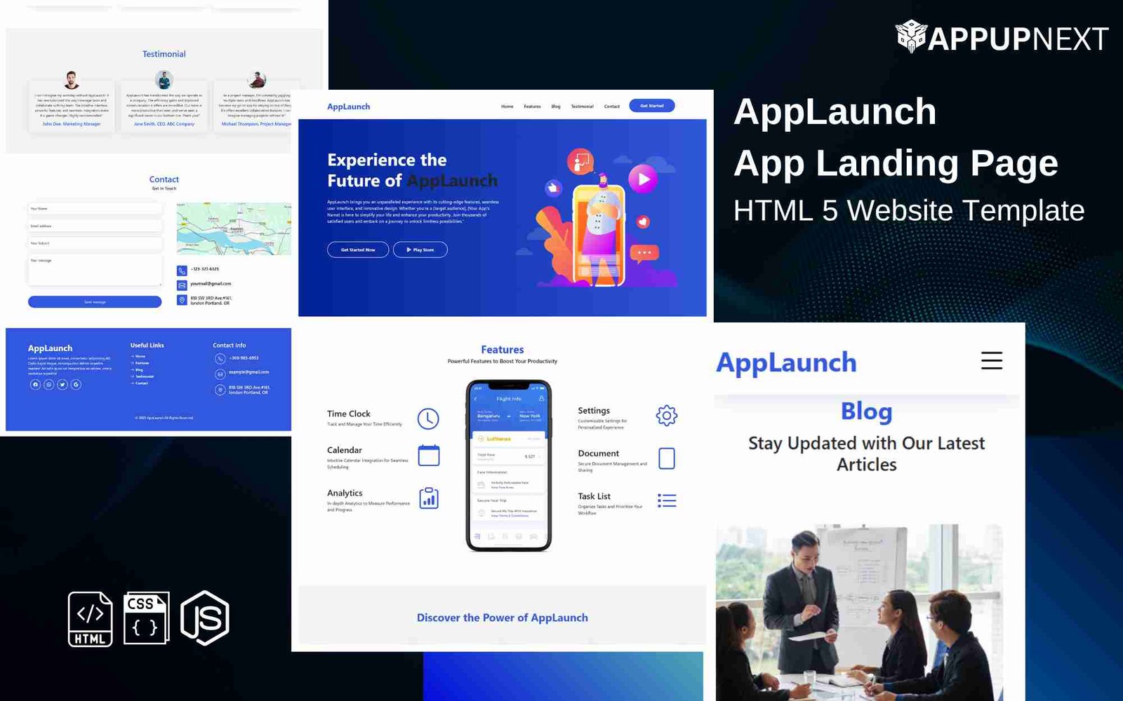 AppLaunch  - App Landing Page - TML 5 Website Template