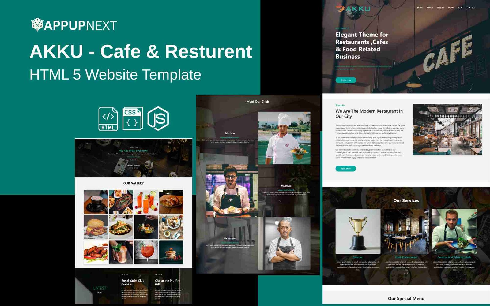 AKKU - Cafe & Resturent - HTML 5 Website Template