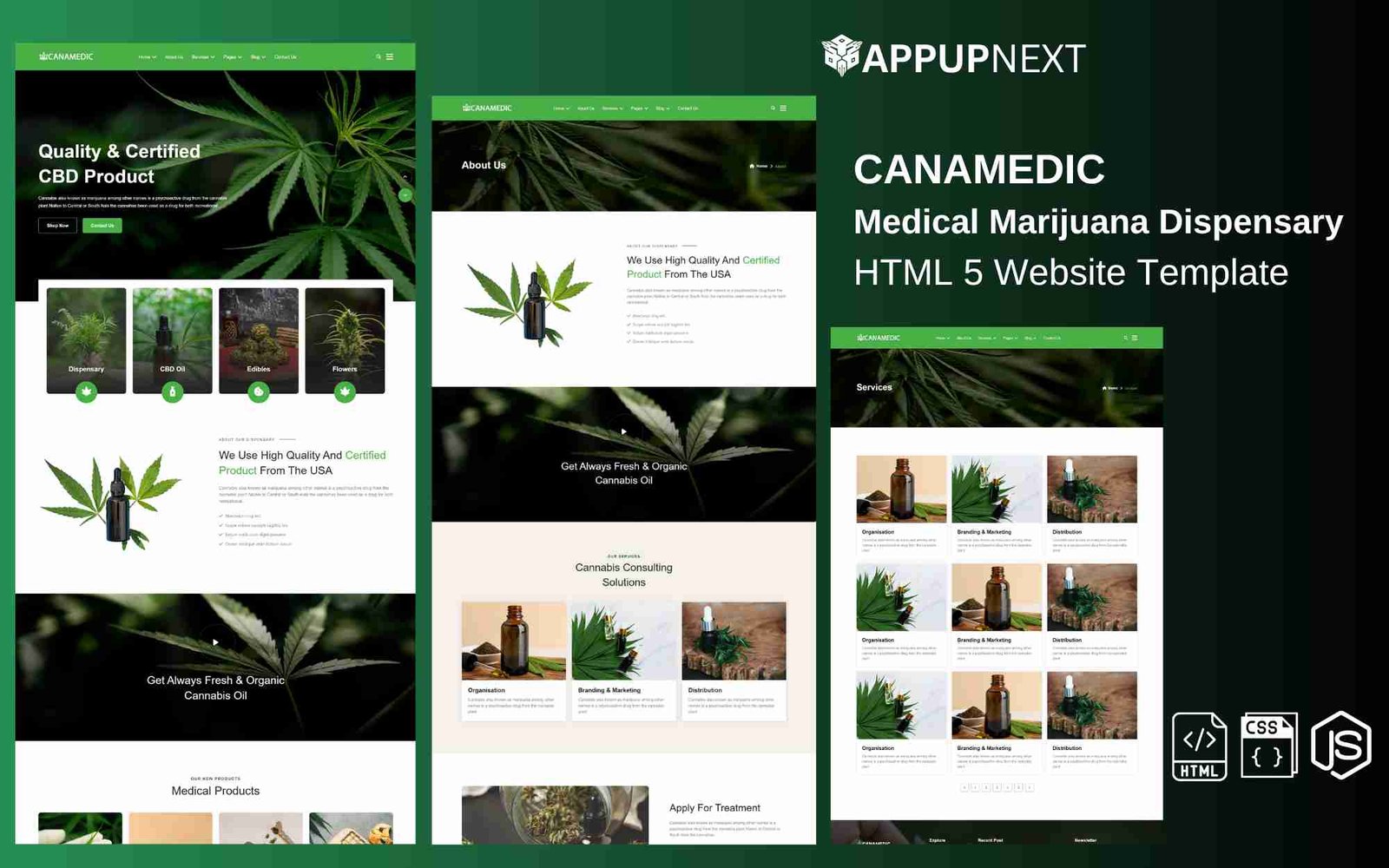 CANAMEDIC - Medical Marijuana Dispensary - HTML 5 Website Template - v1