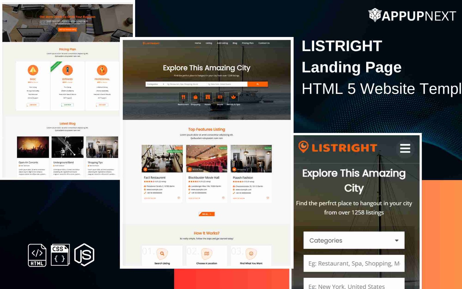 LISTRIGHT  - Landing Page - HTML 5 Website Template - v2